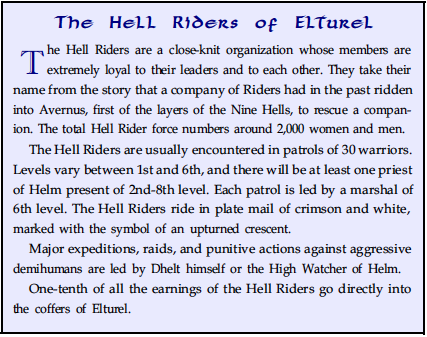 Descent into Avernus lore: The Hellriders | www. Newbie DM .com